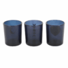 Set of 3 Blue Moon Votive Candle Holders