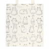 White Cat Print Polycotton Tote Bag