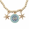 All Seeing Eye Beaded Charm Bracelet