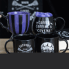 Purple Striped Bat Wing Teacup