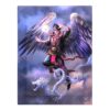 19x25cm Air Element Wizard Canvas Plaque by Anne Stokes
