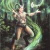 19x25cm Earth Element Wizard Canvas Plaque by Anne Stokes
