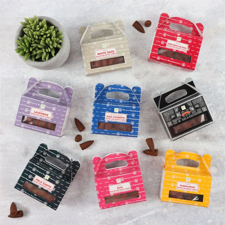 Set of 6 Lavender Backflow Dhoop Cones by Satya (6/30)