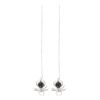 Black Obsidian Spider Threader Earrings