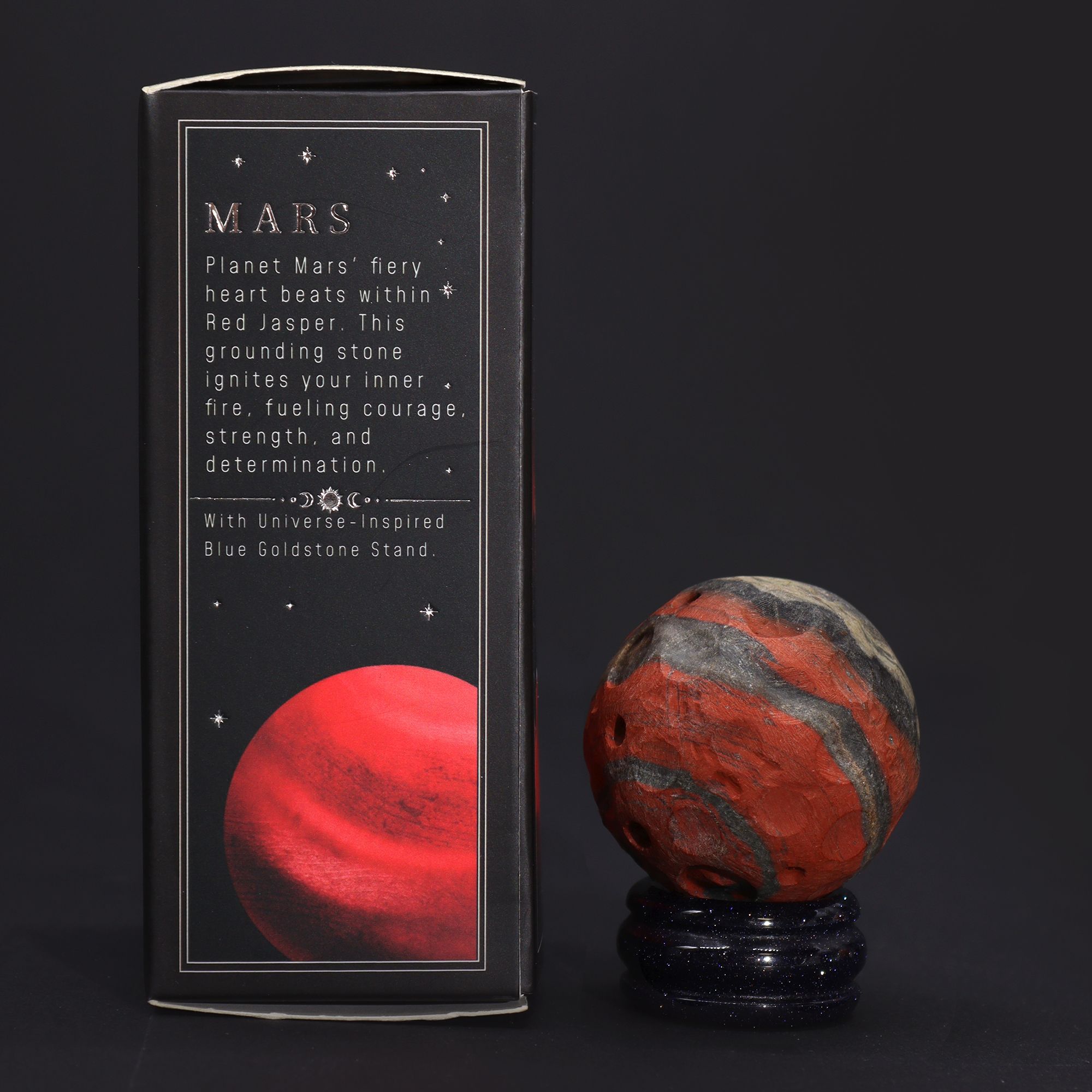 bG9jYWw6Ly9tZWRpYS85US9BRS82MFIzMEMxRzZXU0tBRTlRLzVhY2ZmNGQxLmpwZWc.jpg Red Jasper Planet on a Sola Goldstone Stand (MARS)