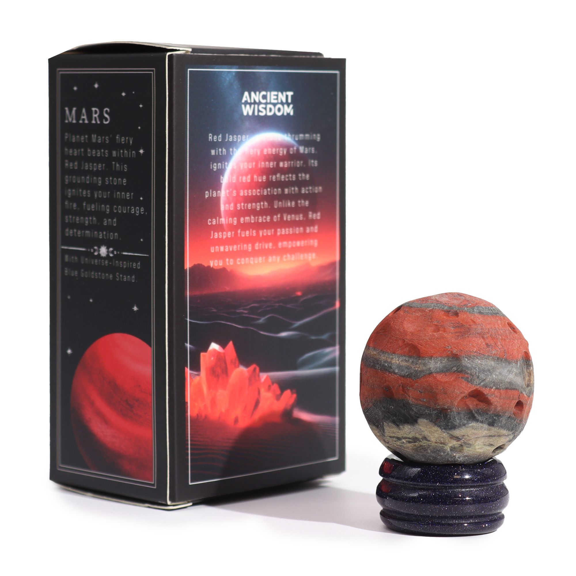 bG9jYWw6Ly9tZWRpYS8xSi9DQy82MFIzMEMxRzZXU0tDQzFKLzdiYjk4NTZhLmpwZWc.jpg Red Jasper Planet on a Sola Goldstone Stand (MARS)