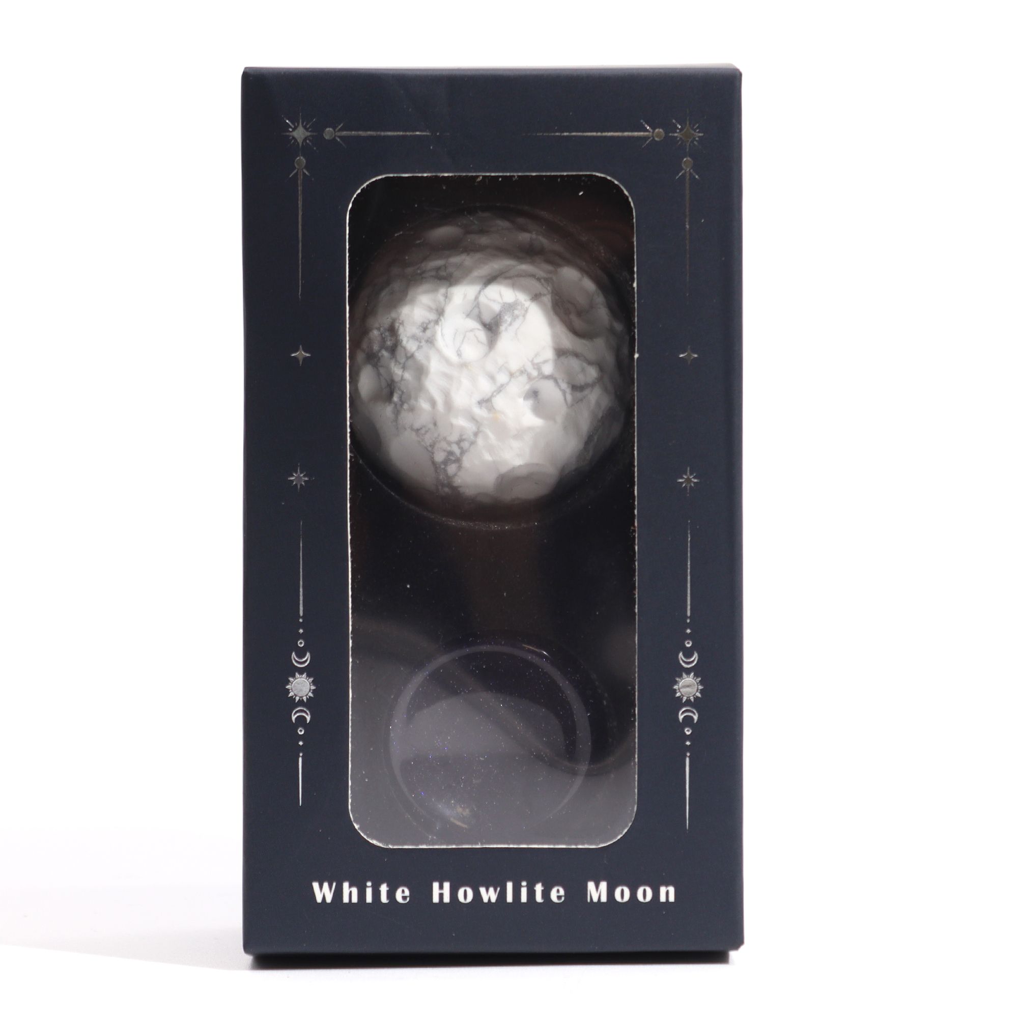 bG9jYWw6Ly9tZWRpYS8xUC9DQy82MFIzMEMxRzZXU0tDQzFQLzJmMmQ3YTRjLmpwZWc-1.jpg White Howlite Planet on a Sola Goldstone Stand (MOON)