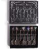 Set of 7 Bronze Gemstone Crystal Witch Spoons