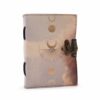 bG9jYWw6Ly9tZWRpYS9ISi9HRC82MFIzMEMxRzZXU0tHREhKLzlkOGE2NjNmLmpwZWc.jpg Leather "Moon Phases" Deckle-edge Notebook