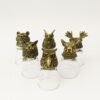 Gift Set of 6 Shot Glasses (50ml) - Wild Forest Creatures - Antique Bronze