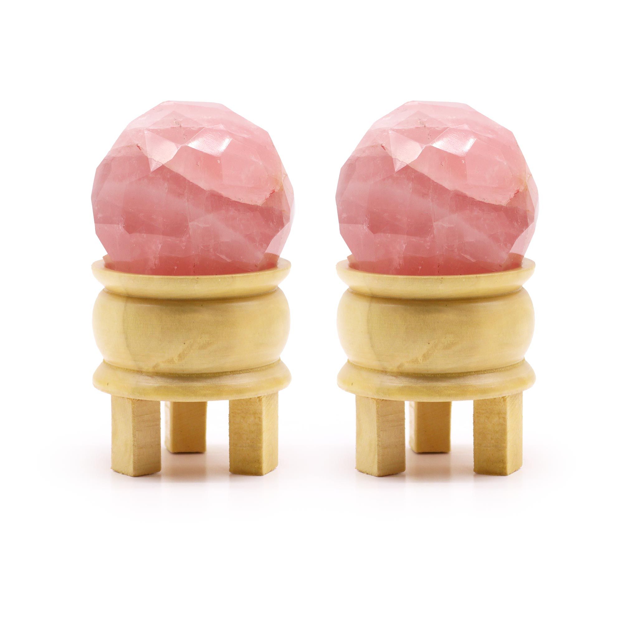 bG9jYWw6Ly9tZWRpYS9TRy9HQy82MFIzMEMxRzZXUjNHQ1NHLzY2OTVlMWU5LmpwZWc.jpg Gemstone Faceted Healing Ball & Stand - Rose Quartz