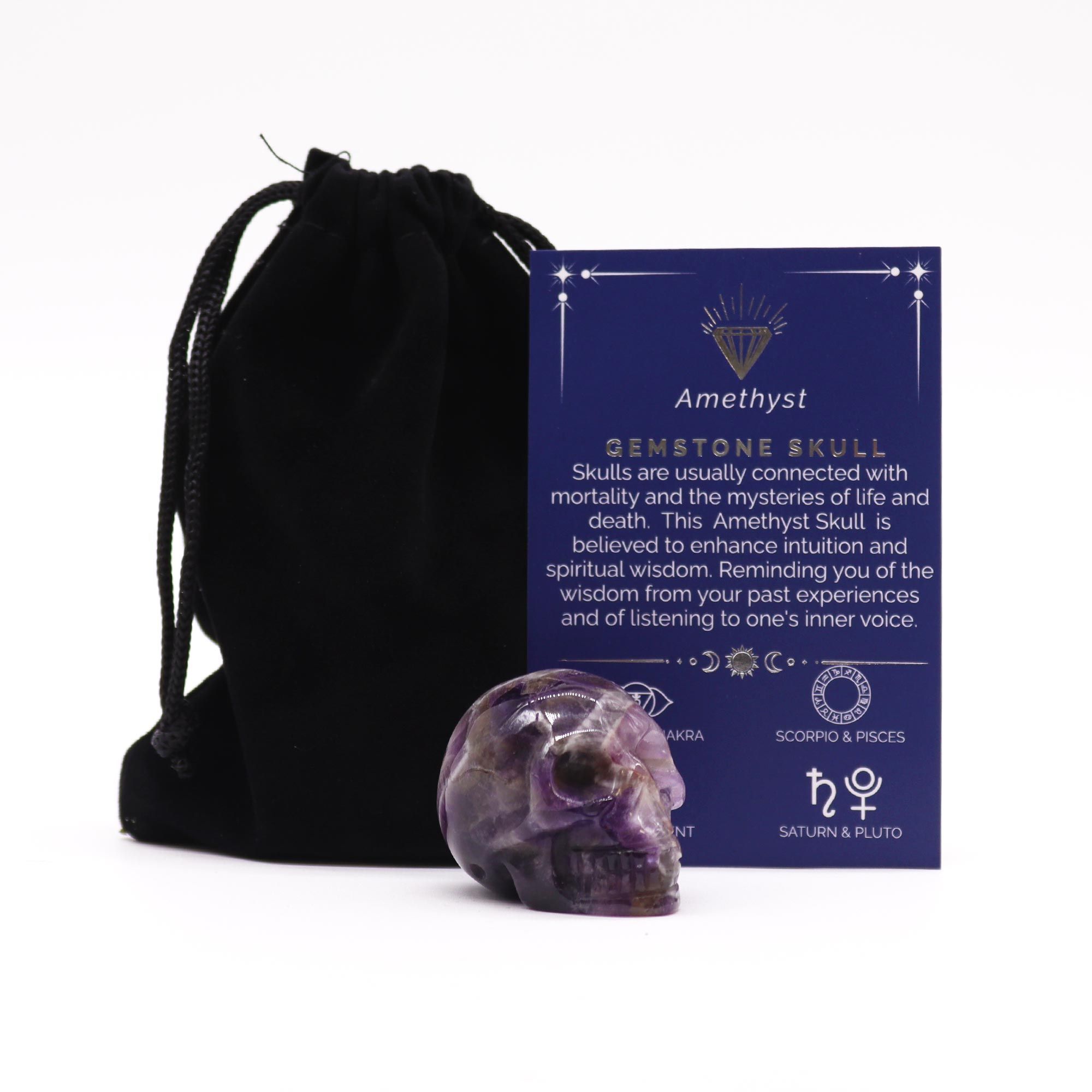 bG9jYWw6Ly9tZWRpYS9TSy9BRC82MFIzMEMxRzZXU0tBRFNLLzUwYzY3N2Q2LmpwZWc.jpg Gemstone Small Skull - Amethyst