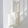 White Cat Print Polycotton Tote Bag