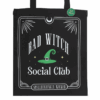 Bad Witch Social Club Polycotton Tote Bag with Pin Badge