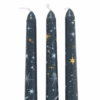 Set of 3 Starry Night Taper Candles