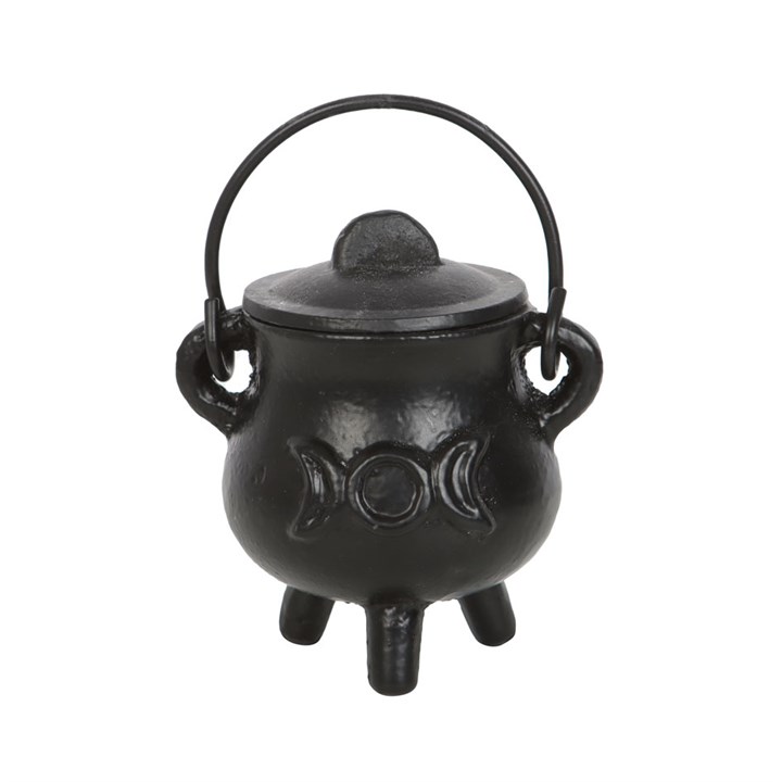 Cast Iron Cauldron with Triple Moon