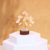 Mini Gemstone Tree On Wood Base - Rock Quartz (15 stones)