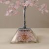Gemstone Tree with Organite Base - 320 Stone - Rose Quartz