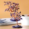 bG9jYWw6Ly9tZWRpYS9TTi9DRC82MFIzMEMxRzZXUjNDRFNOL2U2ZjNhOGM5LmpwZWc.jpg Gemstone Tree - Amethyst on Natural Agate Base (35 stones)