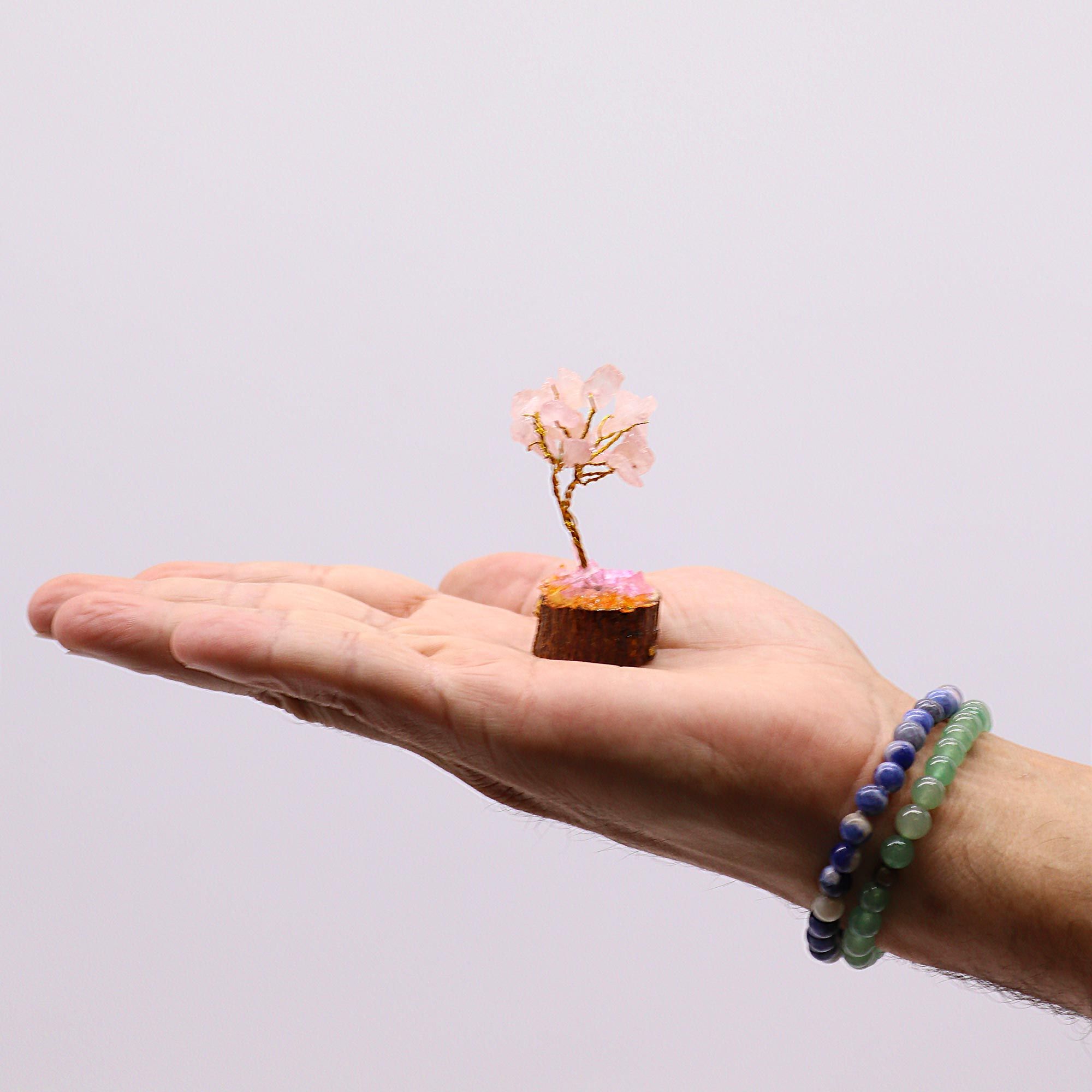 bG9jYWw6Ly9tZWRpYS9TUS9FRC82MFIzMEMxRzZXUjNFRFNRLzA3NmM4ZjI5LmpwZWc.jpg Mini Gemstone Tree On Wood Base - Rose Quartz (15 stones)