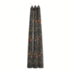 Set of 3 Black Midnight Print Taper Candles