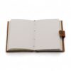 Leather Embossed Notebook – Tan Floral Pattern –  17.8×12.7 cm