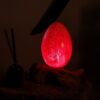 DriftGlow Lamp Crackle Fire Egg Shade - Orange