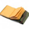 Fat Deckled Leather Notebook – Green Maze Pattern – 12.7×8.9 cm