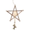 Green Witch Hanging Willow Pentagram with Bells