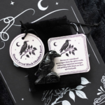 Black Obsidian Raven Ornament in a Bag Image