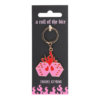 Flaming Dice Keyring