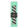 Set of 3 Black Candy Cane Taper Candles