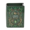 Green Witch Book Shaped Vase
