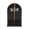 Black Triple Moon Incense Holder Shelf